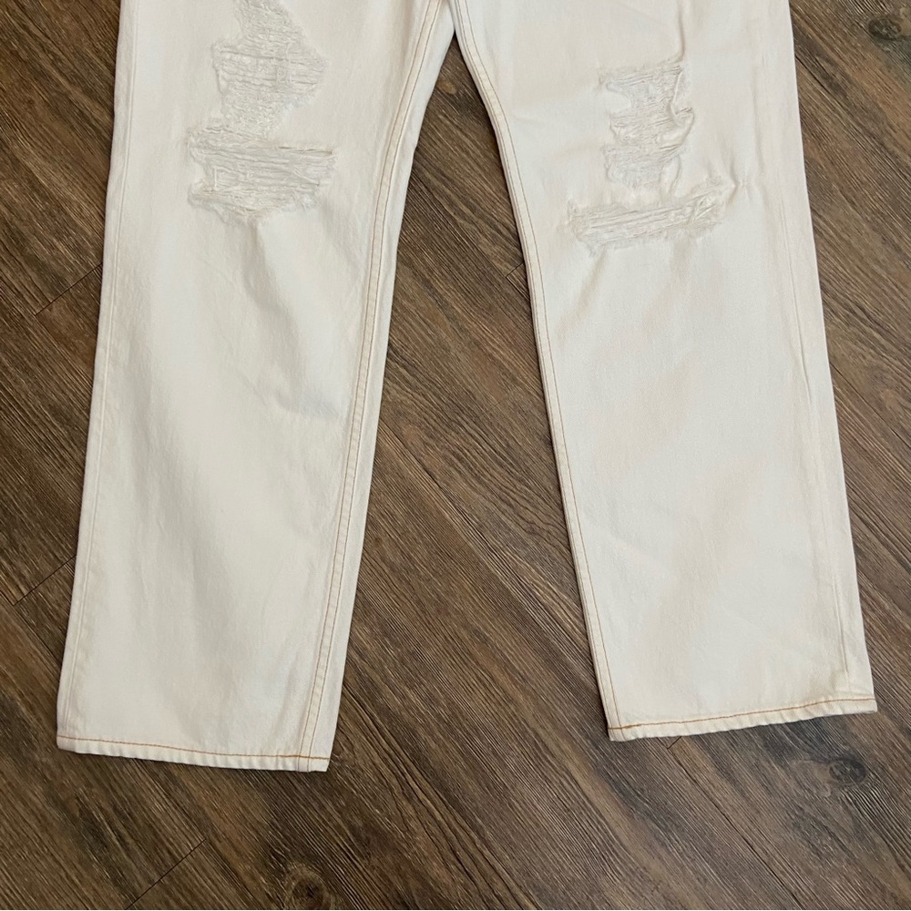 SLVRLAKE Dakota Ivory Destructed Jeans Size 30 - Picture 9 of 14